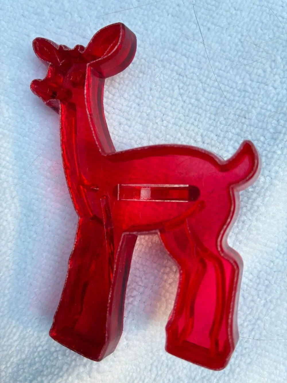 Set of Two Cookie Cutters Original Montgomery Ward Looking Rudolph and Santa